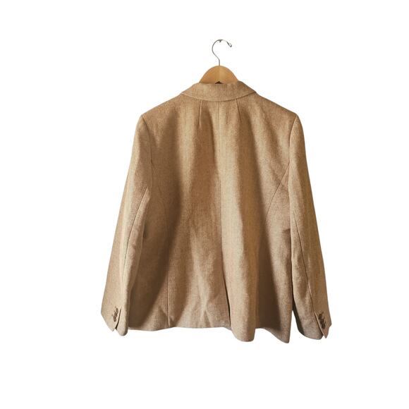 J Crew tan Herringbone wool-blend Holland blazer sz 16 $250 - Picture 4 of 9